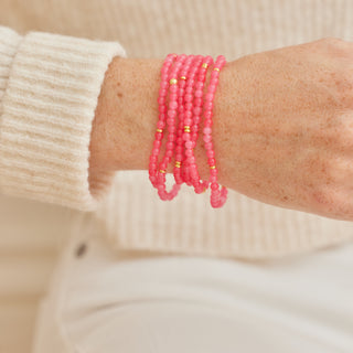 Hot Hot Pink Jade Bracelet