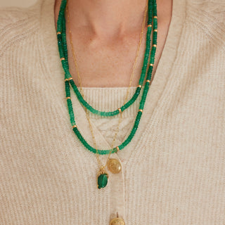 Green Ombre Gem Necklace