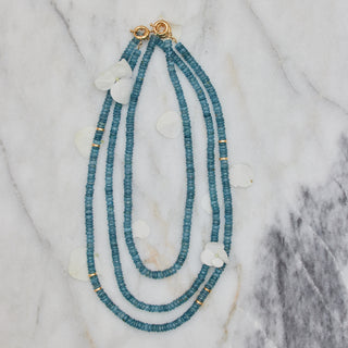 Blue Apatite Sparkle Gem Necklace