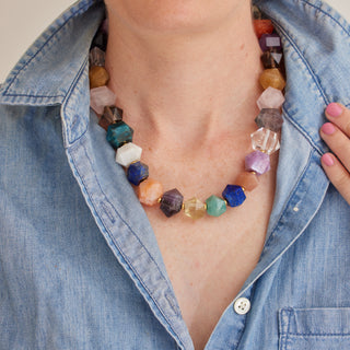 Mixed Gem Rock It Necklace