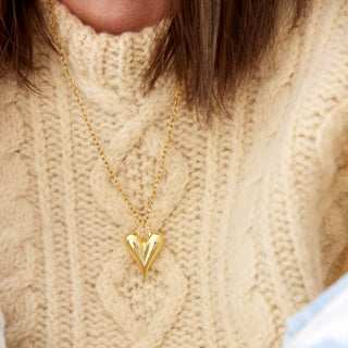 Large Puff Heart Charm