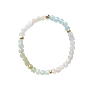 Morganite Ombre Cube Bracelet