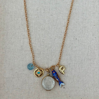 Turquoise Evil Eye Coin Charm