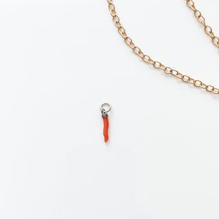 Found Coral Horn Charm