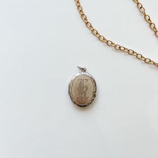 Vintage Sterling K Locket