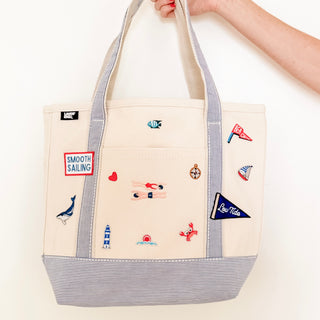 Seersucker Swimmer Tote