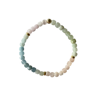 Morganite Ombre Cube Bracelet